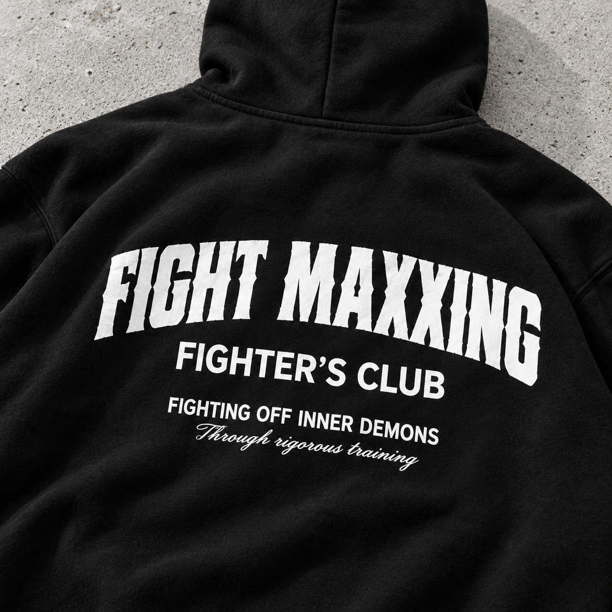 Fight Maxxing Rigorous Training Hoodie — Black