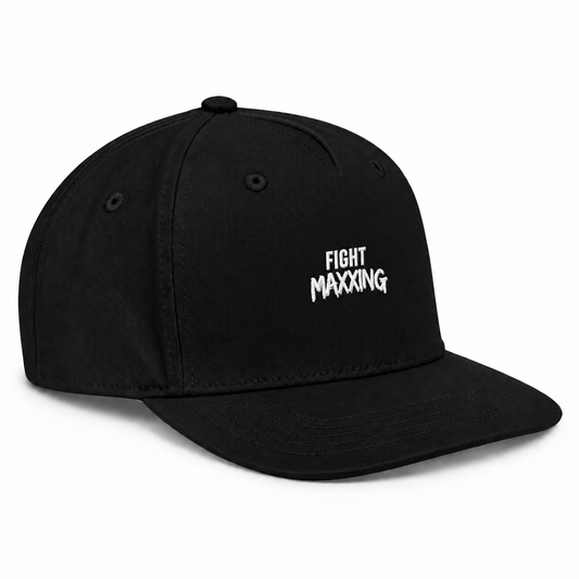 Fight Maxxing 5-Panel Snapback — Black