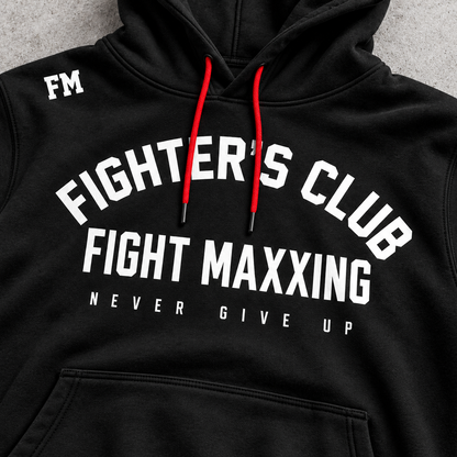 Fight Maxxing Fighters Club Hoodie — Black