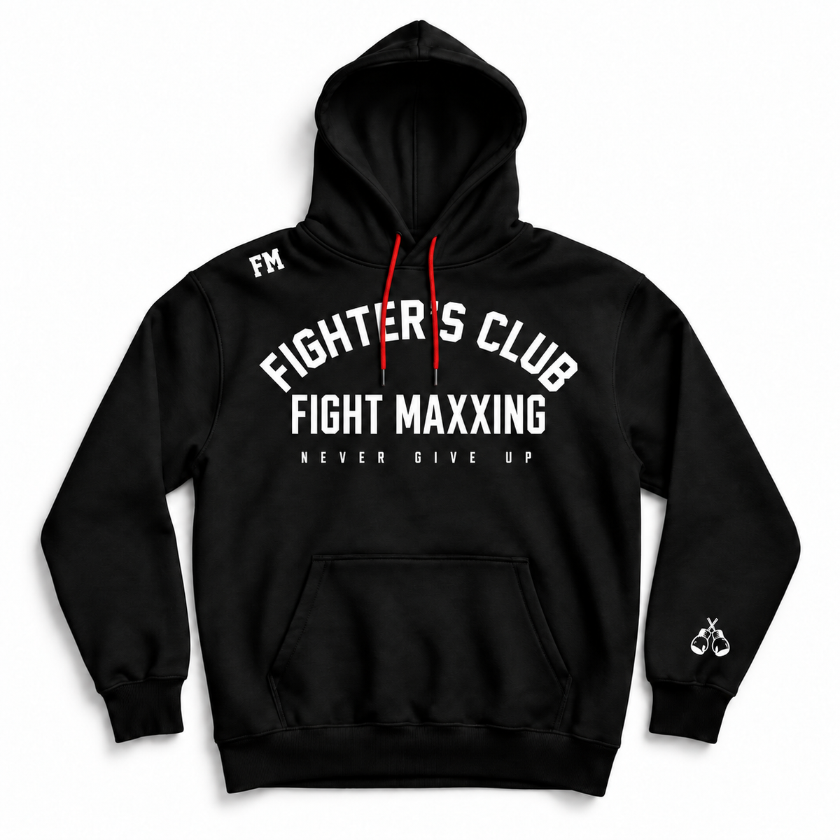 Fight Maxxing Fighters Club Hoodie — Black