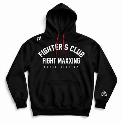 Fight Maxxing Fighters Club Hoodie — Black