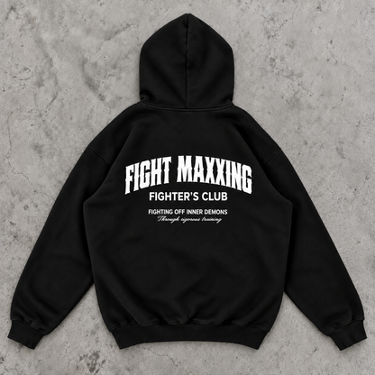 Fight Maxxing Rigorous Training Hoodie — Black