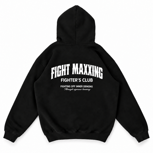 Fight Maxxing Rigorous Training Hoodie — Black