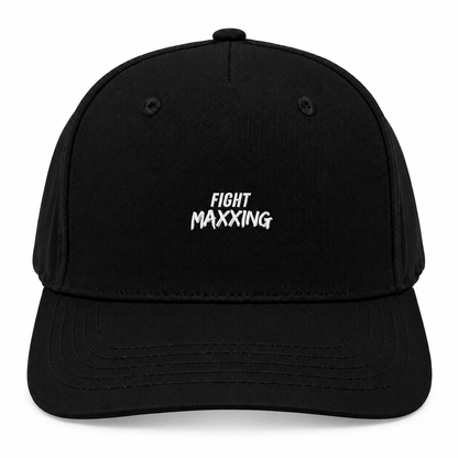 Fight Maxxing 5-Panel Snapback — Black