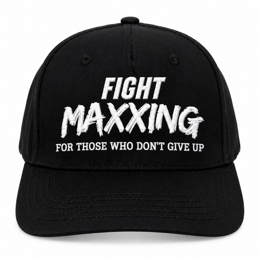 Fight Maxxing 5-Panel Snapback — Black