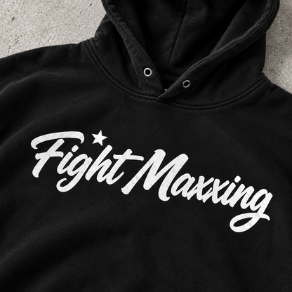 Fight Maxxing Script Hoodie — Black