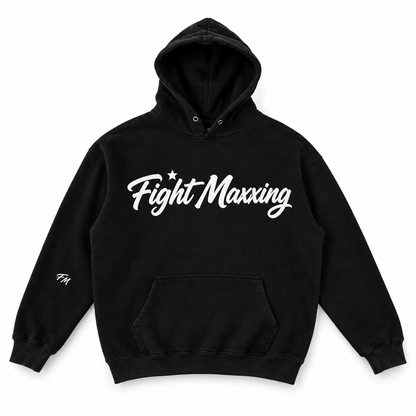 Fight Maxxing Script Hoodie — Black