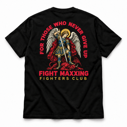 Fight Maxxing Archangel Michael Tee — Black