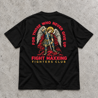 Fight Maxxing Archangel Michael Tee — Black