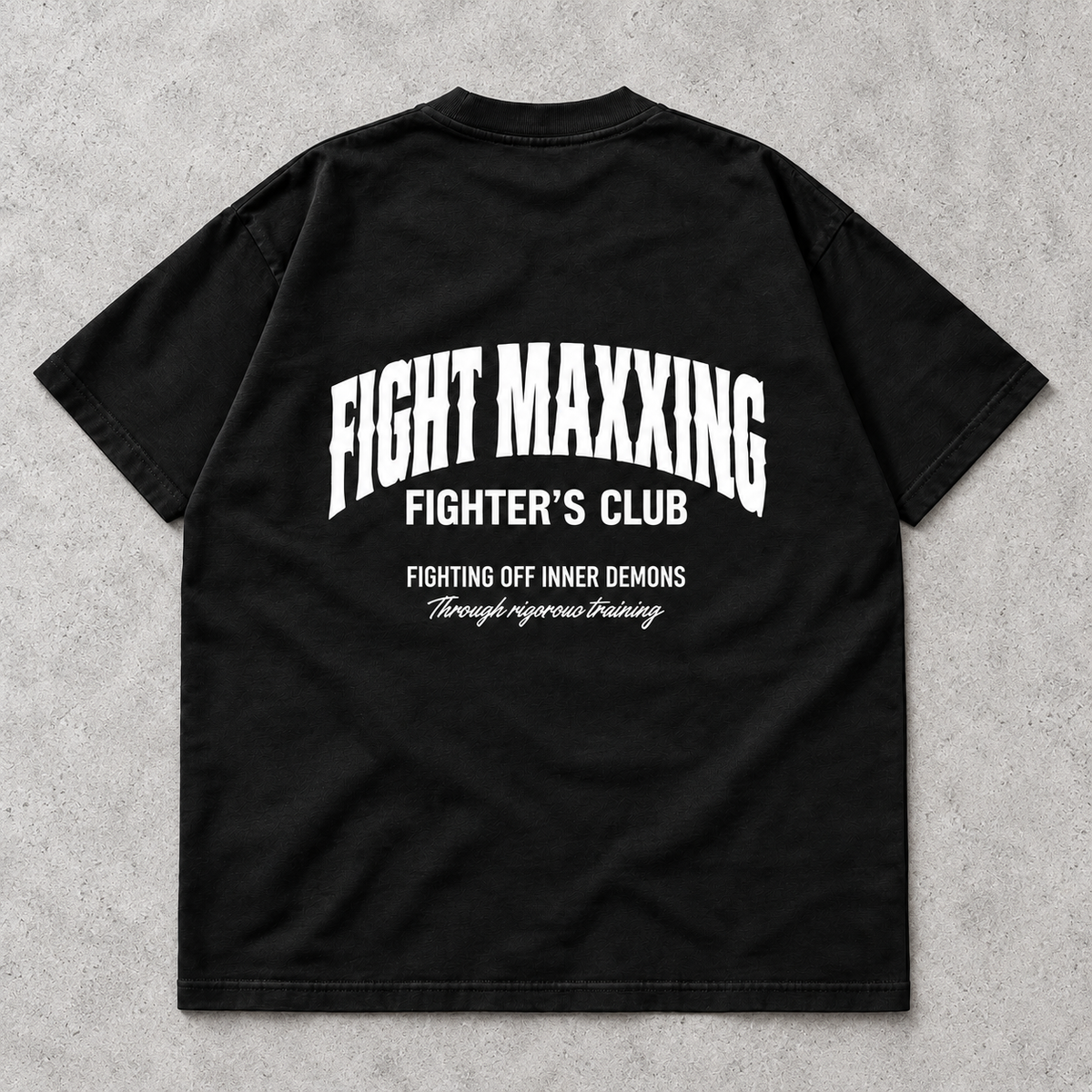 Fight Maxxing Rigorous Training Tee — Black