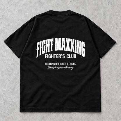Fight Maxxing Rigorous Training Tee — Black