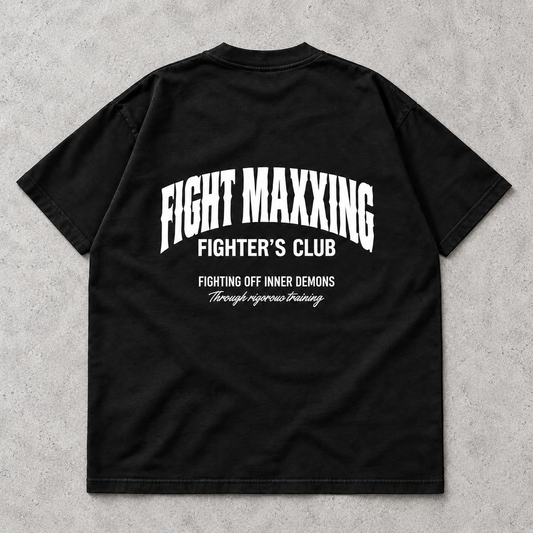 Fight Maxxing Rigorous Training Tee — Black