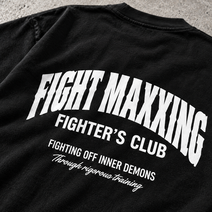 Fight Maxxing Rigorous Training Tee — Black