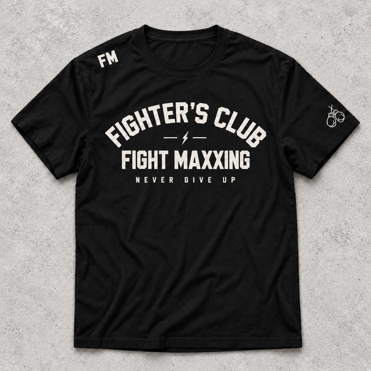 Fight Maxxing Fighters Club Tee — Black