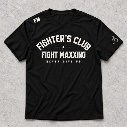 Fight Maxxing Fighters Club Tee — Black