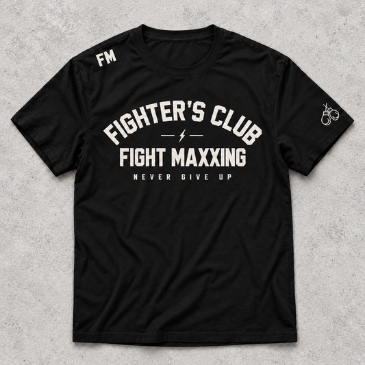 Fight Maxxing Fighters Club Tee — Black