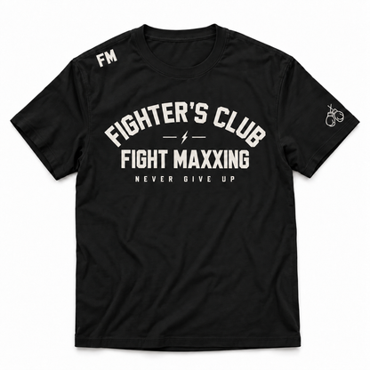 Fight Maxxing Fighters Club Tee — Black