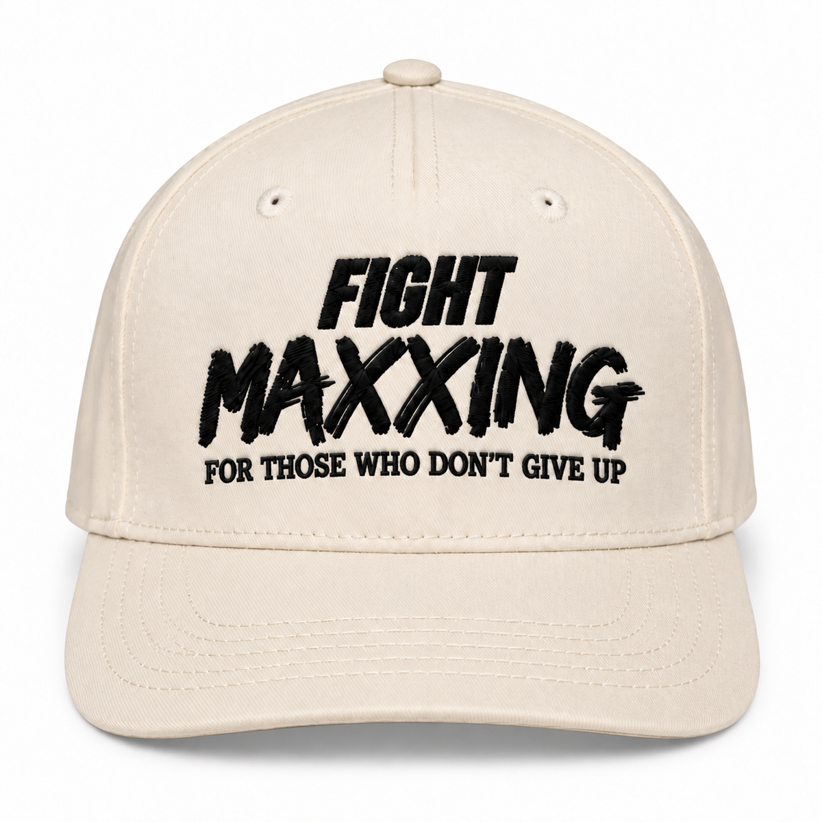 Fight Maxxing 5-Panel Snapback — Bone