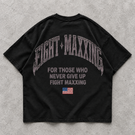 Fight Maxxing Chrome Tee — Blackout
