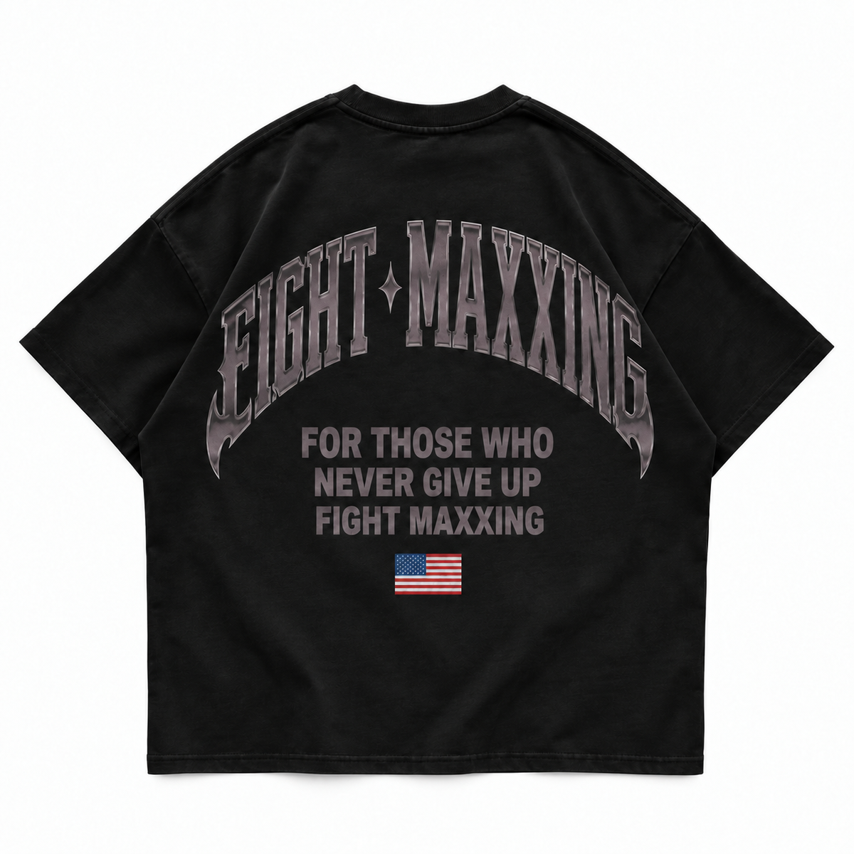Fight Maxxing Chrome Tee — Blackout