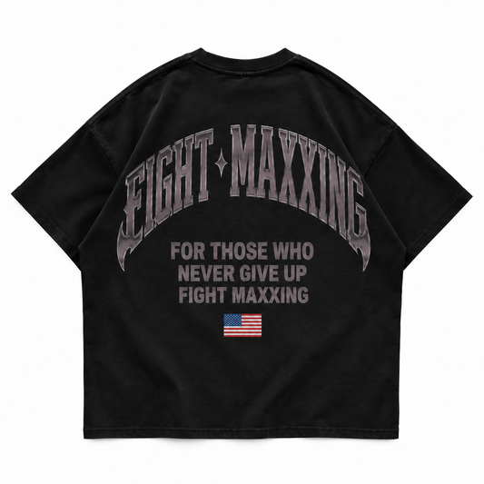Fight Maxxing Chrome Tee — Blackout