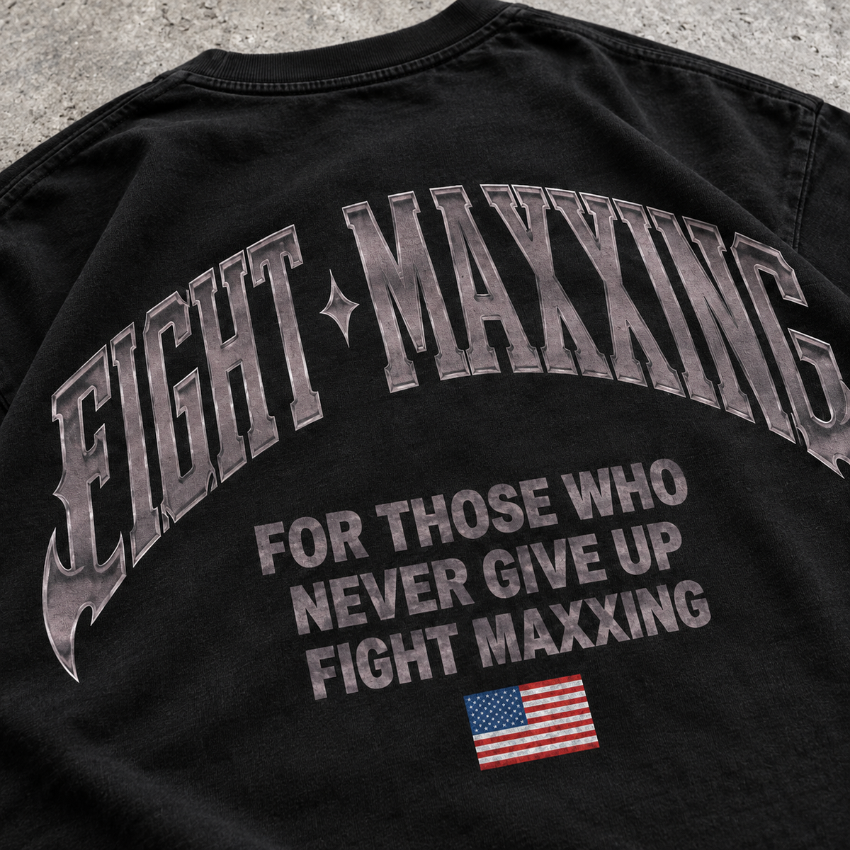Fight Maxxing Chrome Tee — Blackout