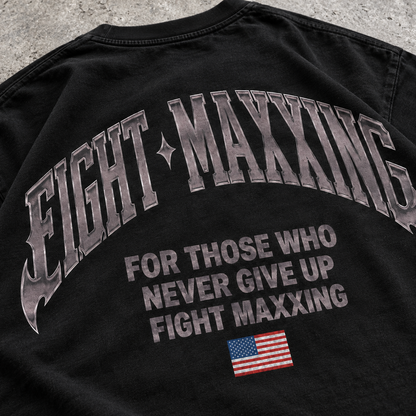 Fight Maxxing Chrome Tee — Blackout