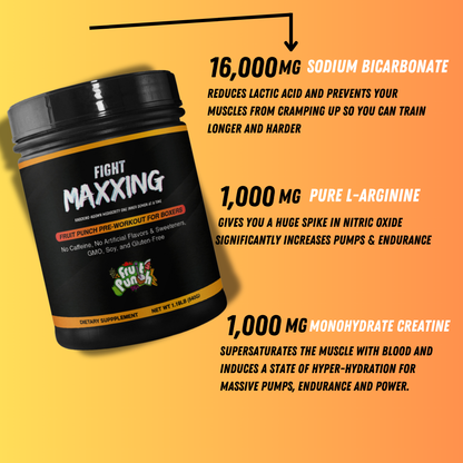 Fruit Punch Caffeine-Free Pre-Workout For Boxers - 30 Servings