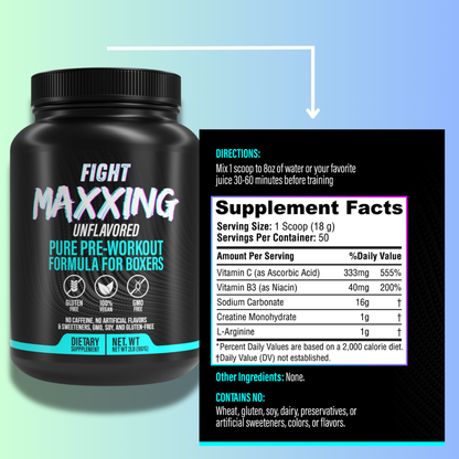 Unflavored Caffeine-Free Pre-Workout For Boxers (New Design)