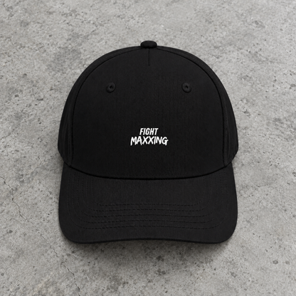 Fight Maxxing 5-Panel Snapback — Black