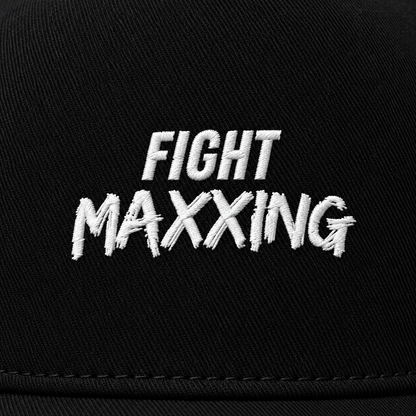 Fight Maxxing 5-Panel Snapback — Black